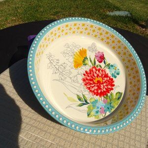 ❤️ New Pioneer Woman Blooming Bouquet 10-Inch Pie Pan NWT